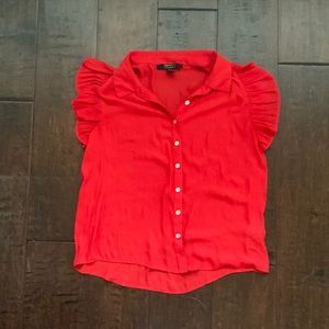 Forever 21 Red Button Down Shirt